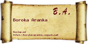 Boroka Aranka névjegykártya